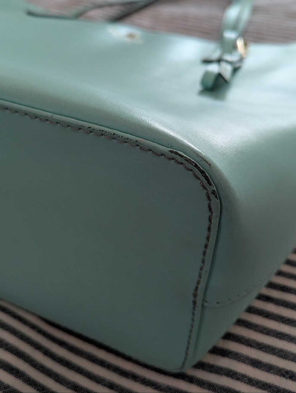 Kate Spade Teal Leather Tote - Picture 3 of 12